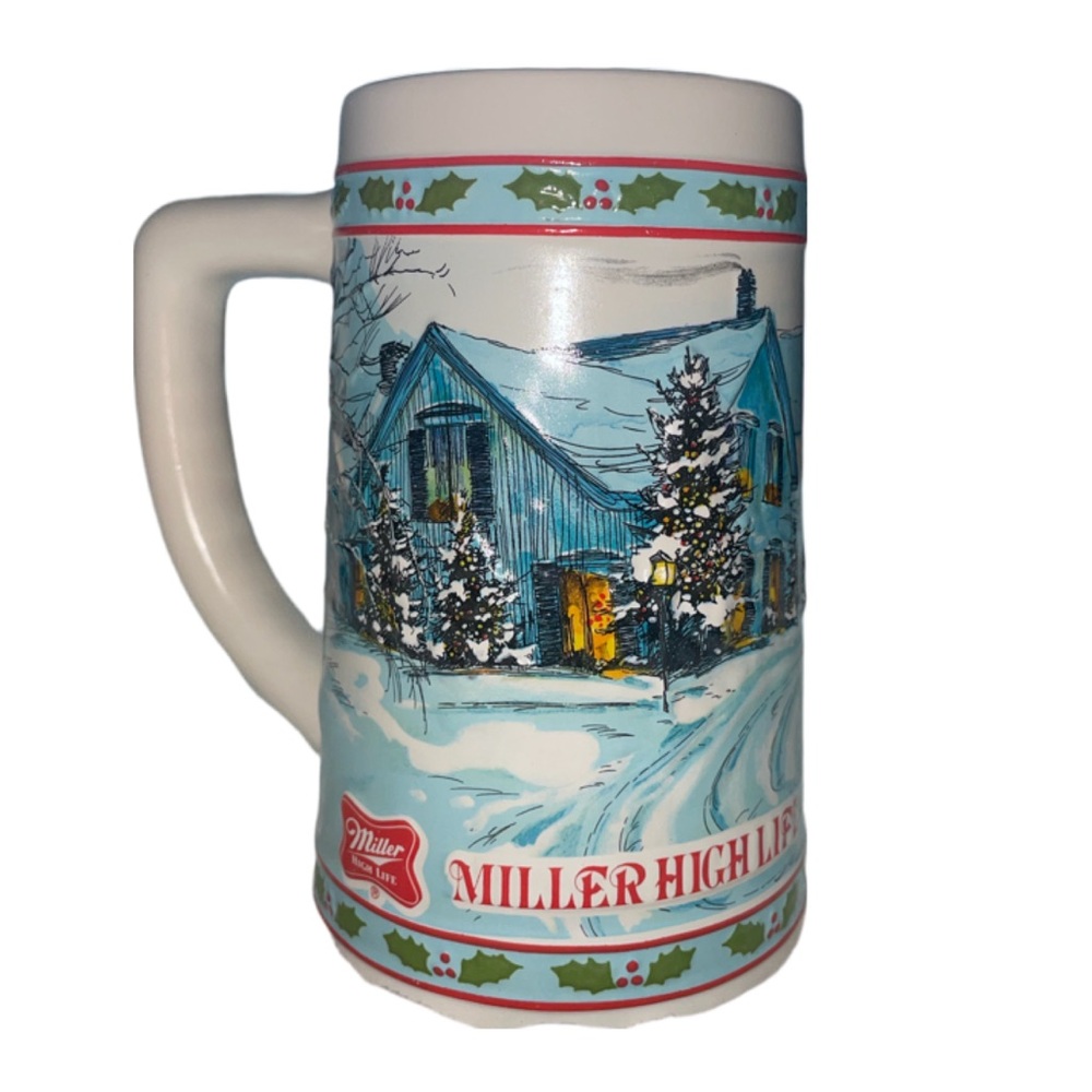 1984 Miller High Life Winter Holiday Limited Edition Beer Stein